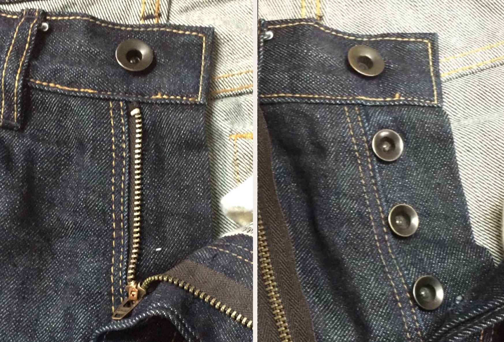 Jeans Zipper to Button Fly
